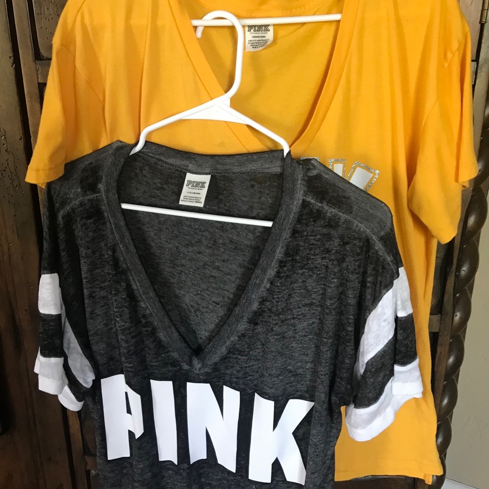 2 PINK tshirts Victoria Secret